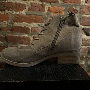 Women's Lace-Up Taupe Ankle Booties 2.5in Heel Style & Co. Macy's